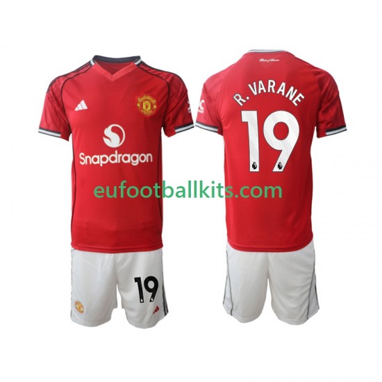 Manchester United Bryan Mbeumo 19 Home Football Shirts 2025-2026 Kids LS