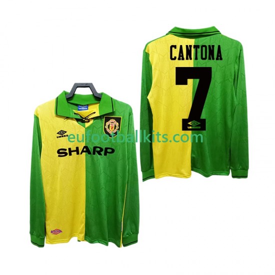 Manchester United CANTONA 7 Retro Away Football Shirts 1992 1994 Men SS