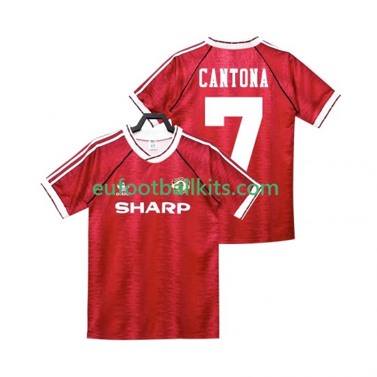 Manchester United CANTONA 7 Retro Home Football Shirts 1990 1992 Men LS