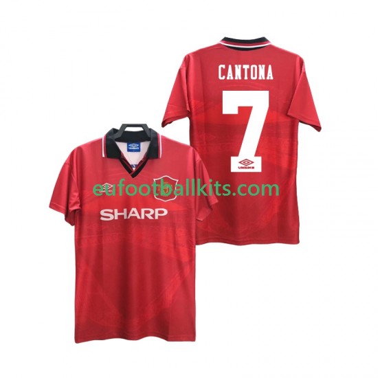 Manchester United CANTONA 7 Retro Home Football Shirts 1994 1996 Men LS