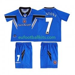 Manchester United CONTONA 7 Retro Third Football Shirts 1996 1998 Kids LS