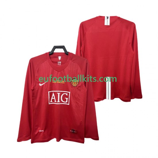 Manchester United Champions League Retro Home Football Shirts 2007 2008 Men SS