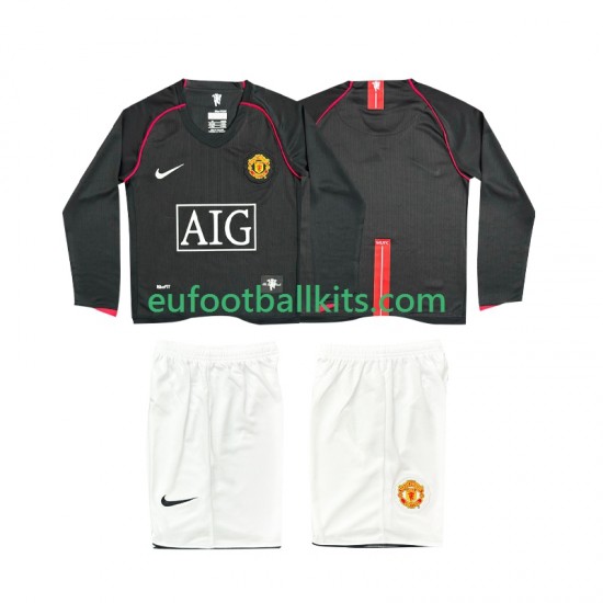 Manchester United Away Football Shirts Retro 2007 2008 Kids SS