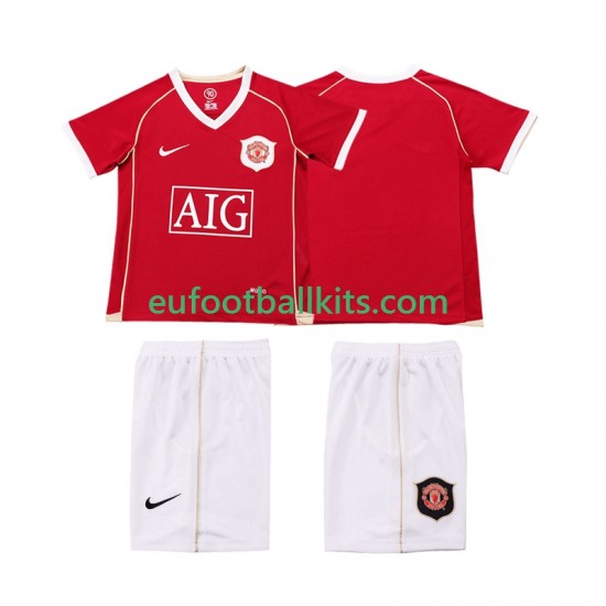 Manchester United Home Football Shirts Retro 2006 2007 Kids LS