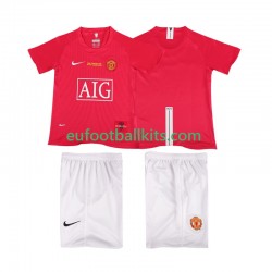 Manchester United Home Football Shirts Retro Champions League 2007 2008 Kids LS