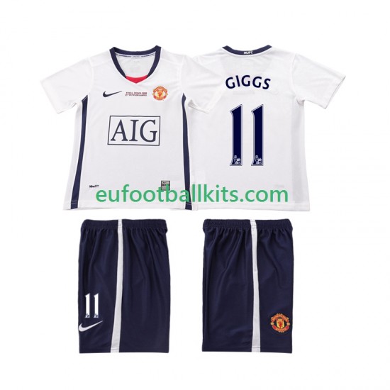 Manchester United GIGGS 11 Away Football Shirts Retro Champions League 2008 2009 Kids LS