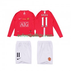 Manchester United GIGGS 11 Home Football Shirts Retro Premier League 2008 2009 Kids SS