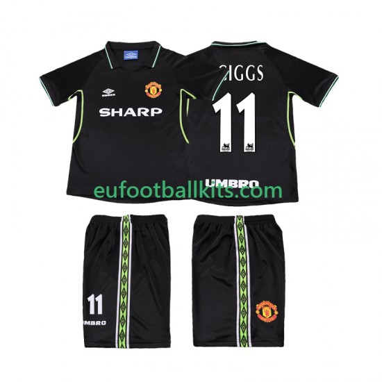 Manchester United GIGGS 11 Retro Third Football Shirts 1998 1999 Kids LS