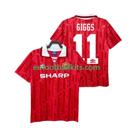 Manchester United GIGGS 11 Retro Home Football Shirts 1992 1994 Men LS