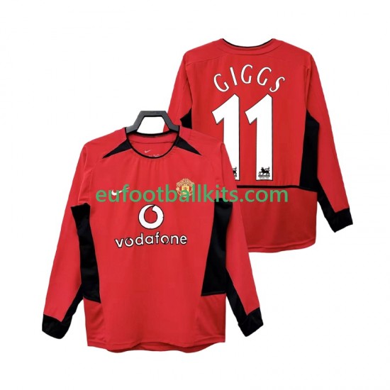 Manchester United GIGGS 11 Retro Home Football Shirts 2002 2004 Men SS
