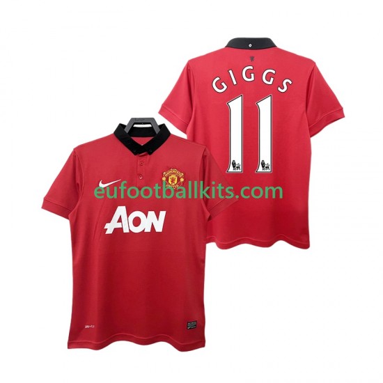Manchester United GIGGS 11 Retro Home Football Shirts 2013 2014 Men LS