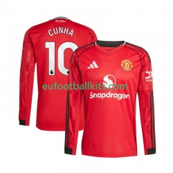 Manchester United Matheus Cunha 10 Home Football Shirts 2025-2026 Men SS