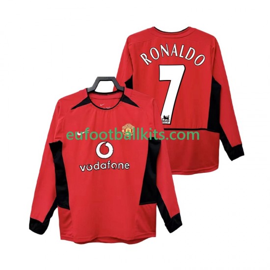 Manchester United RONALDO 7 Retro Home Football Shirts 2002 2004 Men SS
