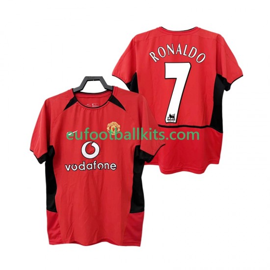 Manchester United RONALDO 7 Retro Home Football Shirts 2002 2004 Men LS