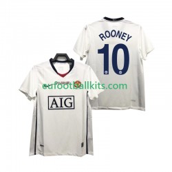 Manchester United ROONEY 10 Retro Away Football Shirts Champions League 2008 2009 Men LS