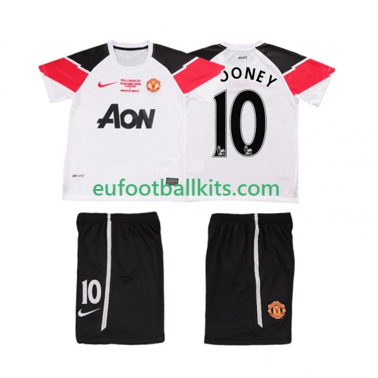 Manchester United ROONEY 10 Retro Third Football Shirts Champions League 2011 2012 Kids LS