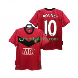 Manchester United ROONEY 10 Retro Home Football Shirts 2009 2010 Men LS