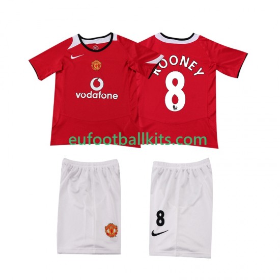 Manchester United ROONEY 8 Home Football Shirts Retro 2005 2006 Kids LS