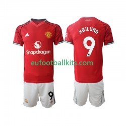 Manchester United Rasmus Hojlund 9 Home Football Shirts 2025-2026 Kids LS