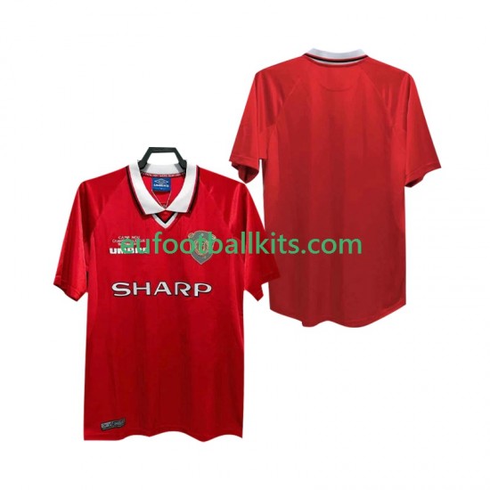 Manchester United Retro Home Football Shirts 1999 2000 Men LS