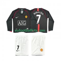 Manchester United Ronaldo 7 Away Football Shirts Retro 2007 2008 Kids SS