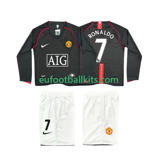 Manchester United Ronaldo 7 Away Football Shirts Retro 2007 2008 Kids SS