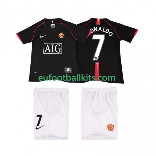 Manchester United Ronaldo 7 Away Football Shirts Retro 2007 2008 Kids LS