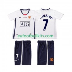 Manchester United Ronaldo 7 Away Football Shirts Retro Champions League 2008 2009 Kids LS