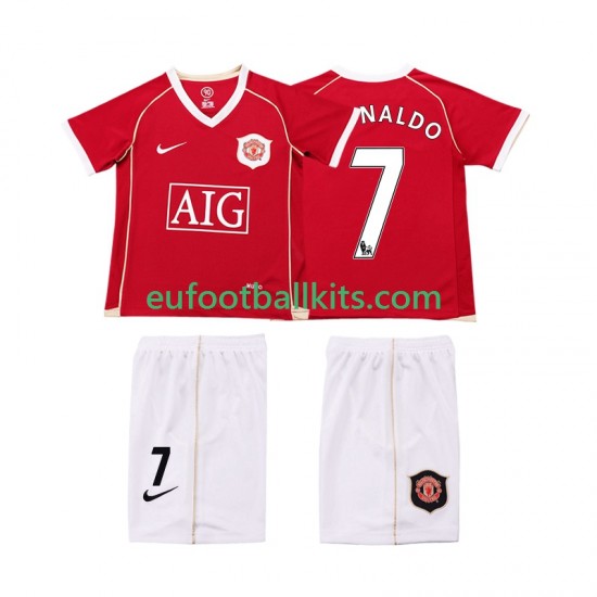Manchester United Ronaldo 7 Home Football Shirts Retro 2006 2007 Kids LS