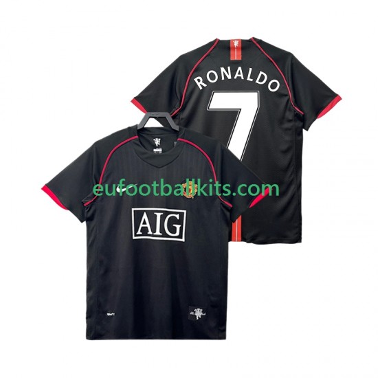 Manchester United Ronaldo 7 Retro Away Football Shirts 2007 2008 Men LS