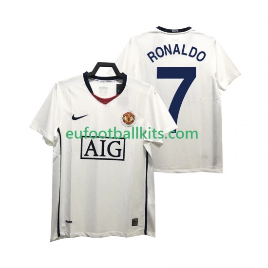 Manchester United Ronaldo 7 Retro Away Football Shirts Premier League 2008 2009 Men LS