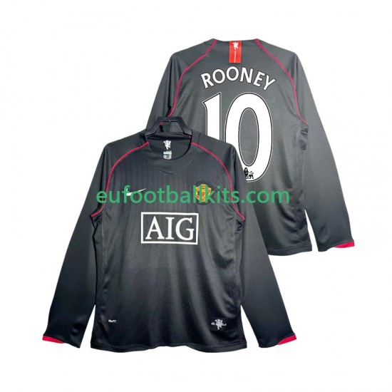Manchester United Rooney 10 Retro Away Football Shirts 2007 2008 Men SS
