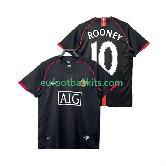 Manchester United Rooney 10 Retro Away Football Shirts 2007 2008 Men LS
