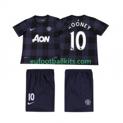 Manchester United Rooney 10 Retro Away Football Shirts 2013 2014 Kids LS