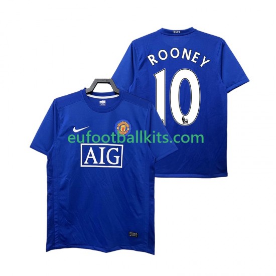 Manchester United Rooney 10 Retro Third Football Shirts 2008 2009 Men LS