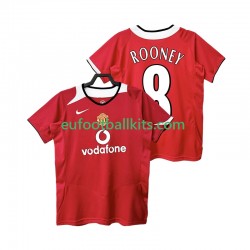 Manchester United Rooney 8 Retro Home Football Shirts 2005 2006 Men LS
