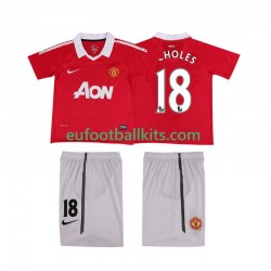 Manchester United SCHOLES 18 Retro Home Football Shirts 2010 2011 Kids LS