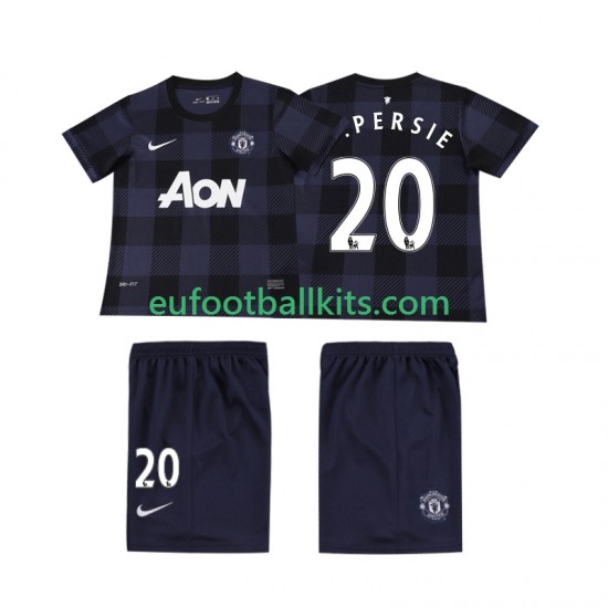 Manchester United V PERSIE 20 Retro Away Football Shirts 2013 2014 Kids LS