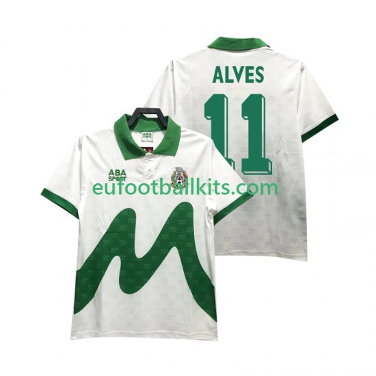 Mexico ALVES 11 Retro Away Football Shirts 1995 Men LS