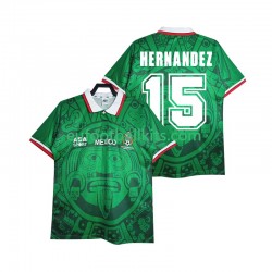 Mexico HERNANDEZ 15 Retro Home Football Shirts 1998 Men LS