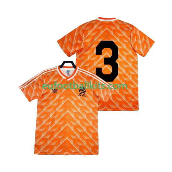 Netherlands 3 Retro Home Football Shirts 1988 Men LS