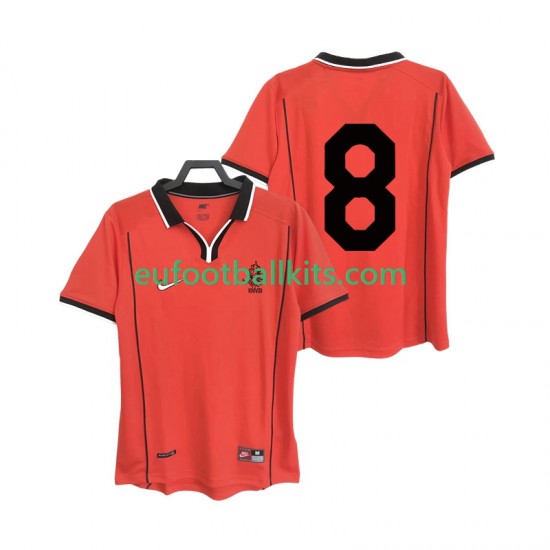 Netherlands 8 Retro Home Football Shirts 1998 Men LS