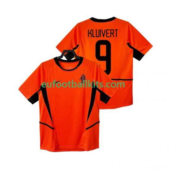 Netherlands KLUIVERT 9 Retro Home Football Shirts 2002 Men LS