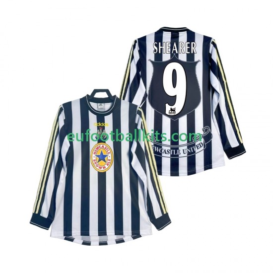 Newcastle United SHEARER 9 Retro Home Football Shirts 1997 1999 Men SS