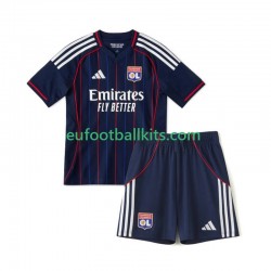 Olympique Lyonnais Away Football Shirts 2025-2026 Kids LS