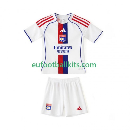 Olympique Lyonnais Home Football Shirts 2025-2026 Kids LS