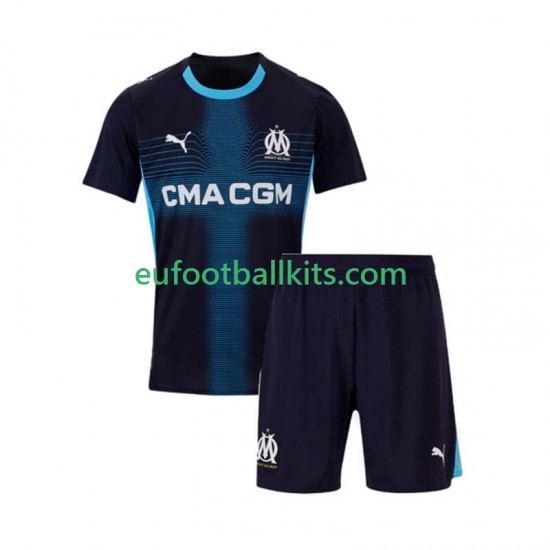 Olympique de Marseille Away Football Shirts 2025-2026 Kids LS
