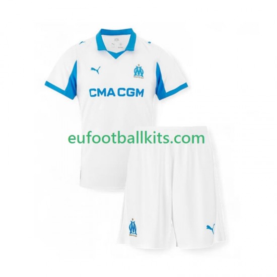 Olympique de Marseille Home Football Shirts 2025-2026 Kids LS