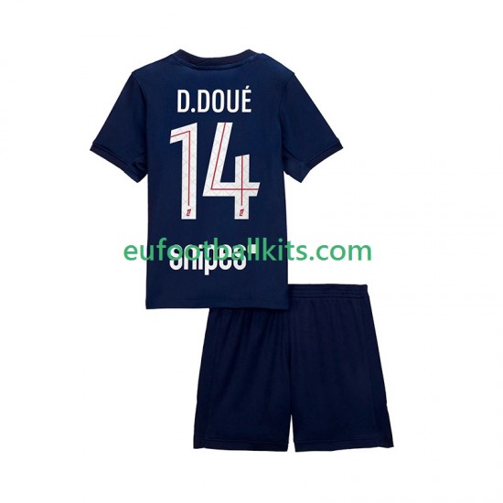 Paris Saint Germain Desire Doue 14 Home Football Shirts 2025-2026 Kids LS