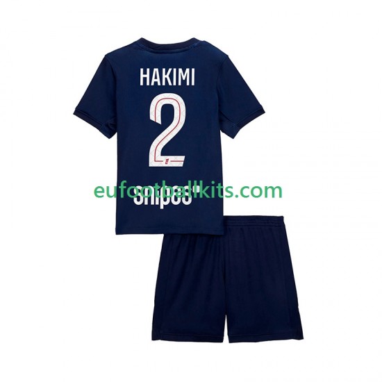 Paris Saint Germain Hakimi 2 Home Football Shirts 2025-2026 Kids LS